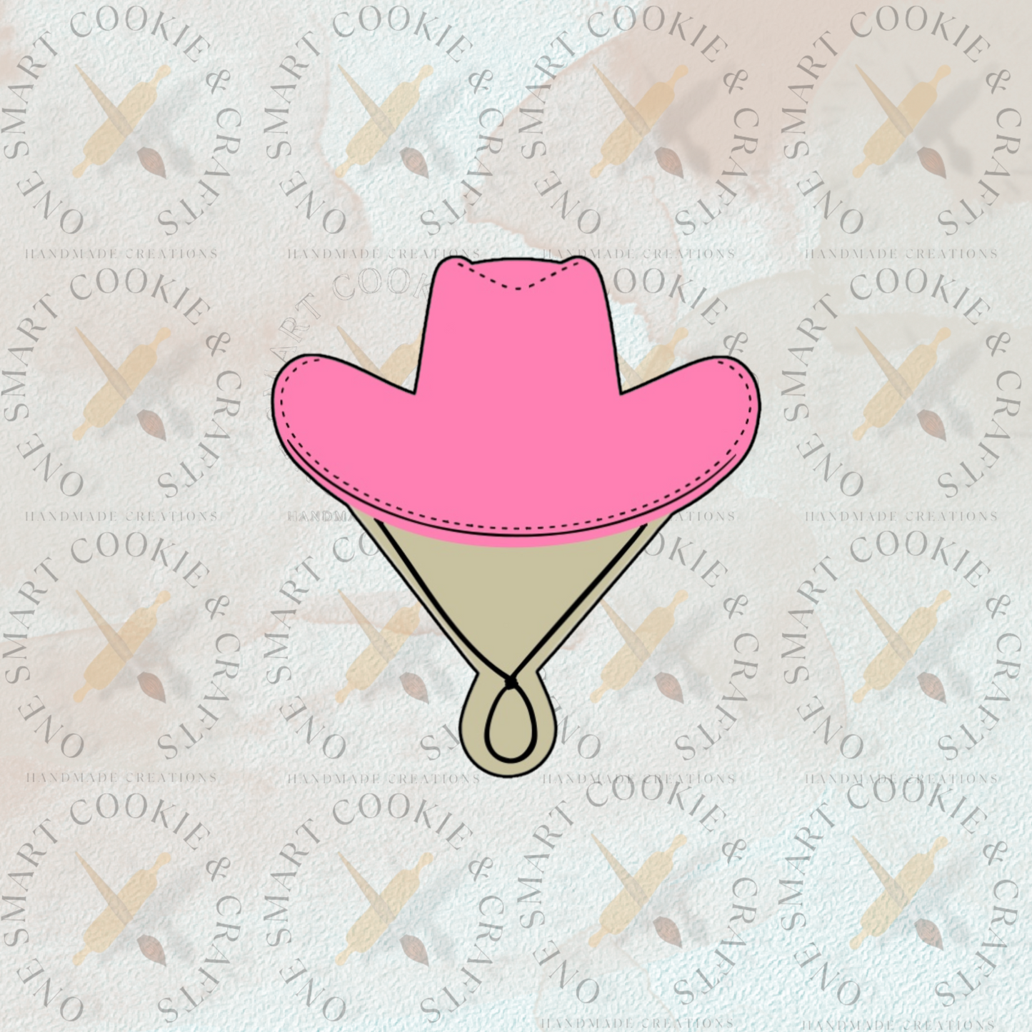 Cortador de galletas con sombrero de vaquera