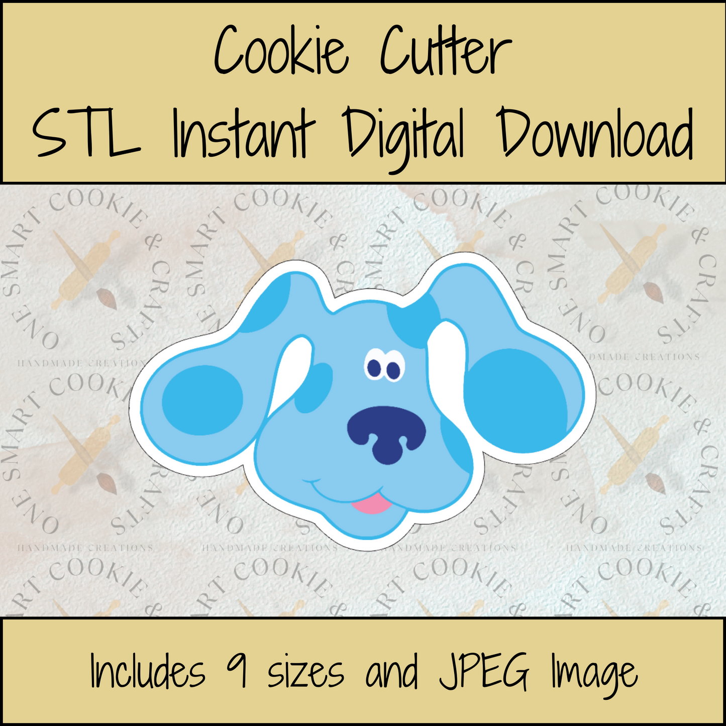Blue Dog Cookie Cutter STL File