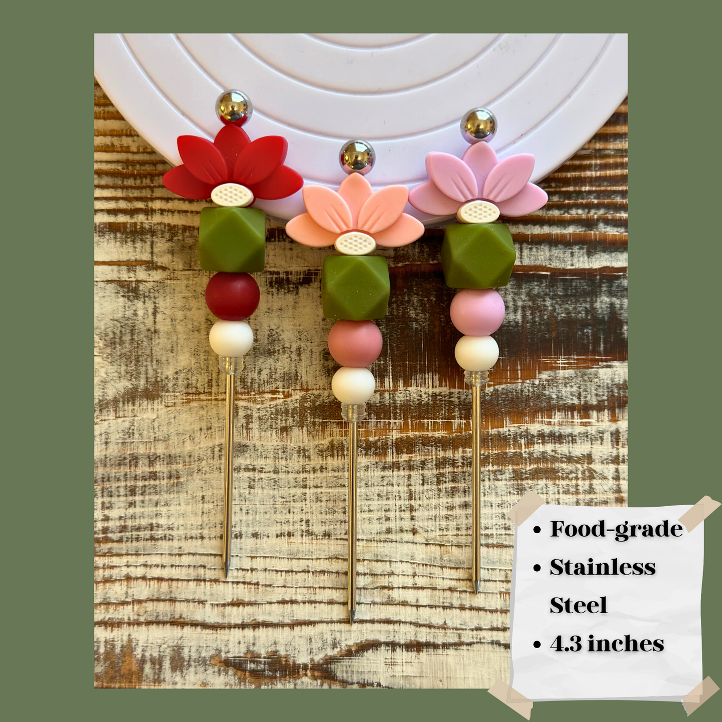 Escribano de galletas de flores