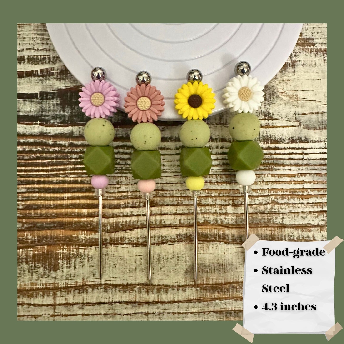 Escribano de galletas de flores
