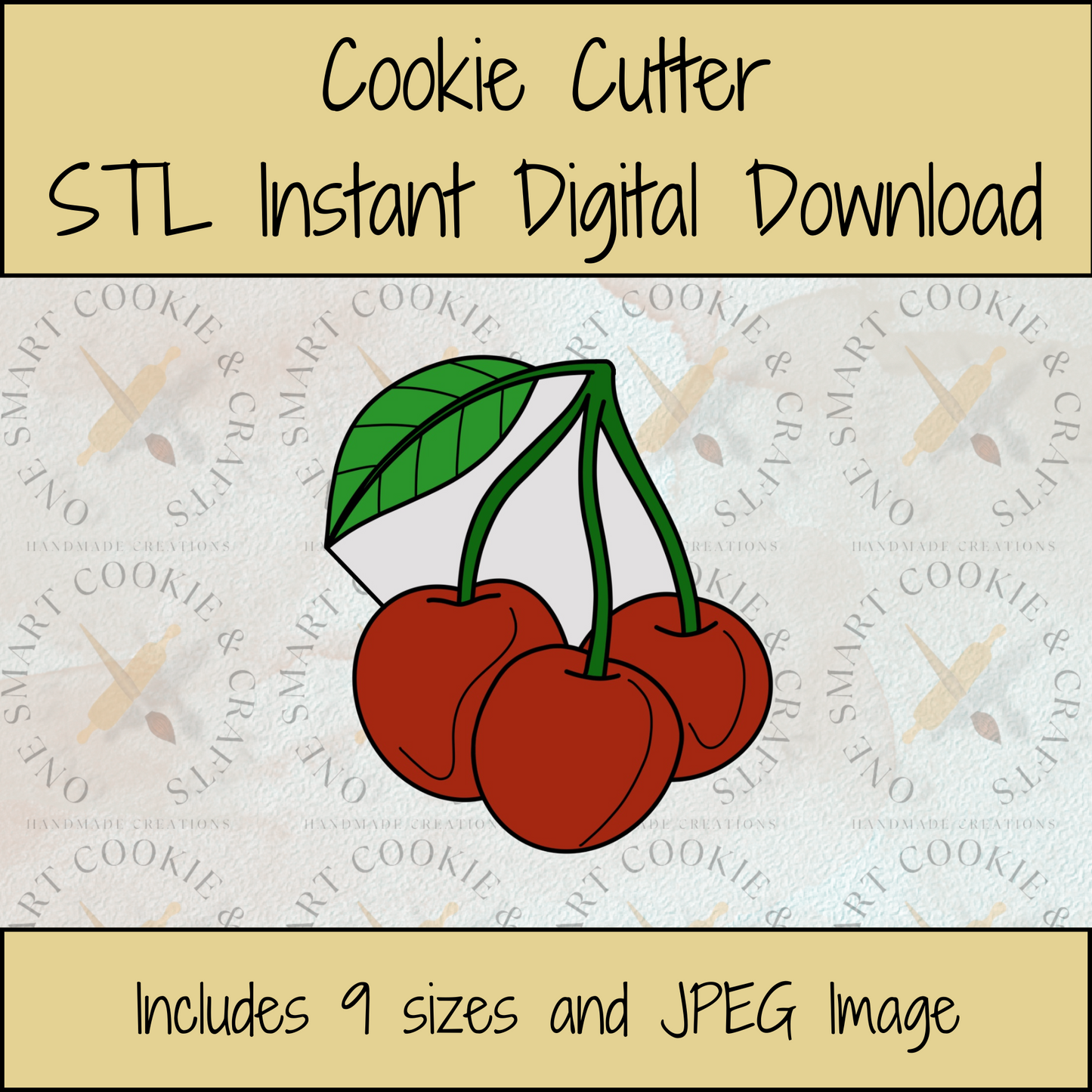 Cherries Cookie Cutter STL File