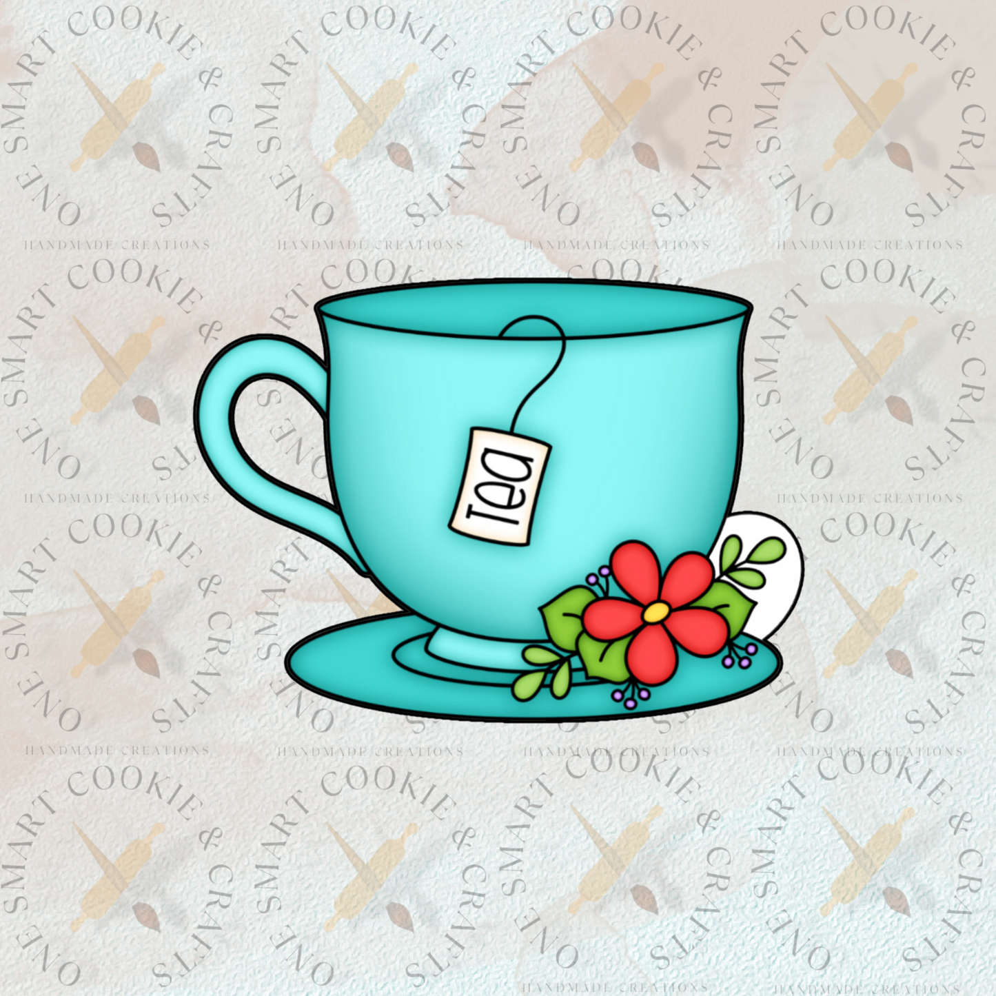 Cortador de galletas de taza de té