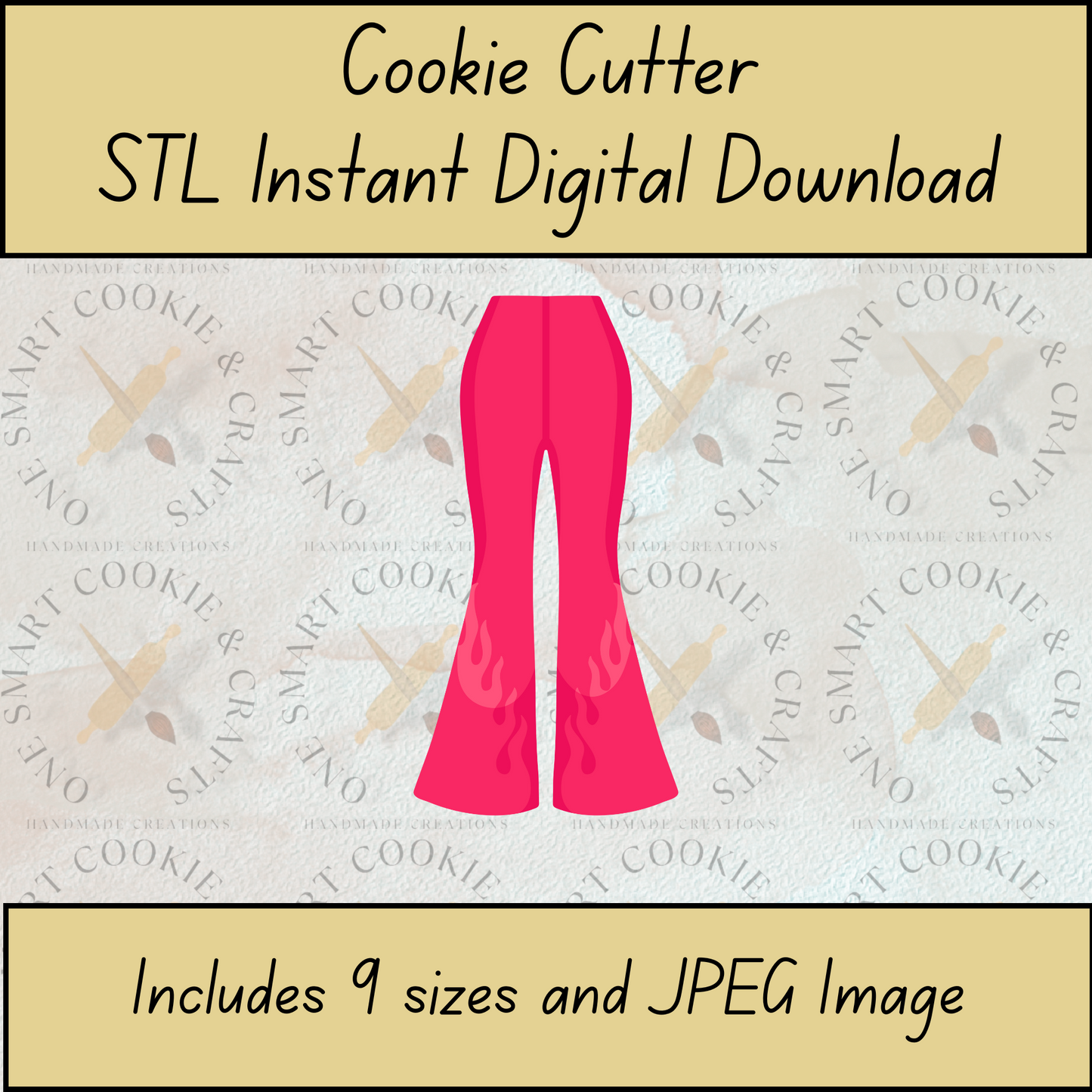 Pants Cookie Cutter STL File