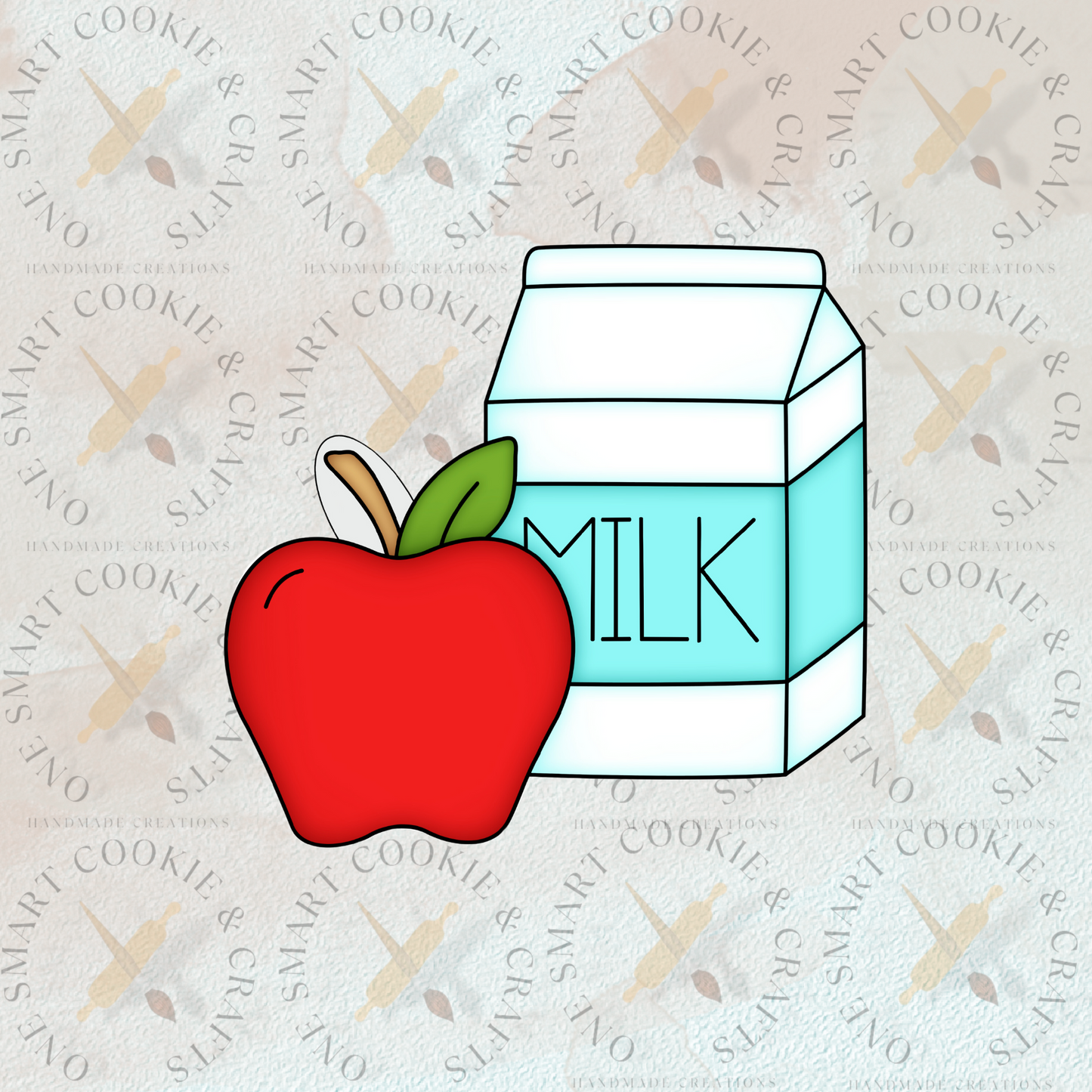 Apple and Milk Cookie Cutter