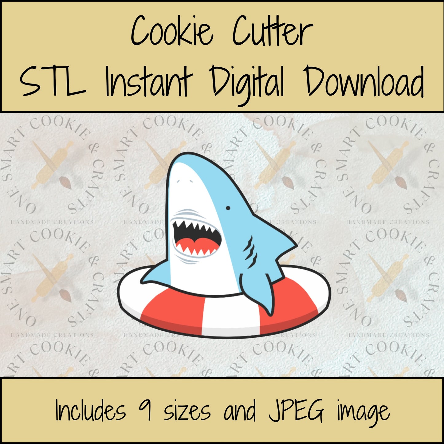 Shark Cookie Cutter STL File
