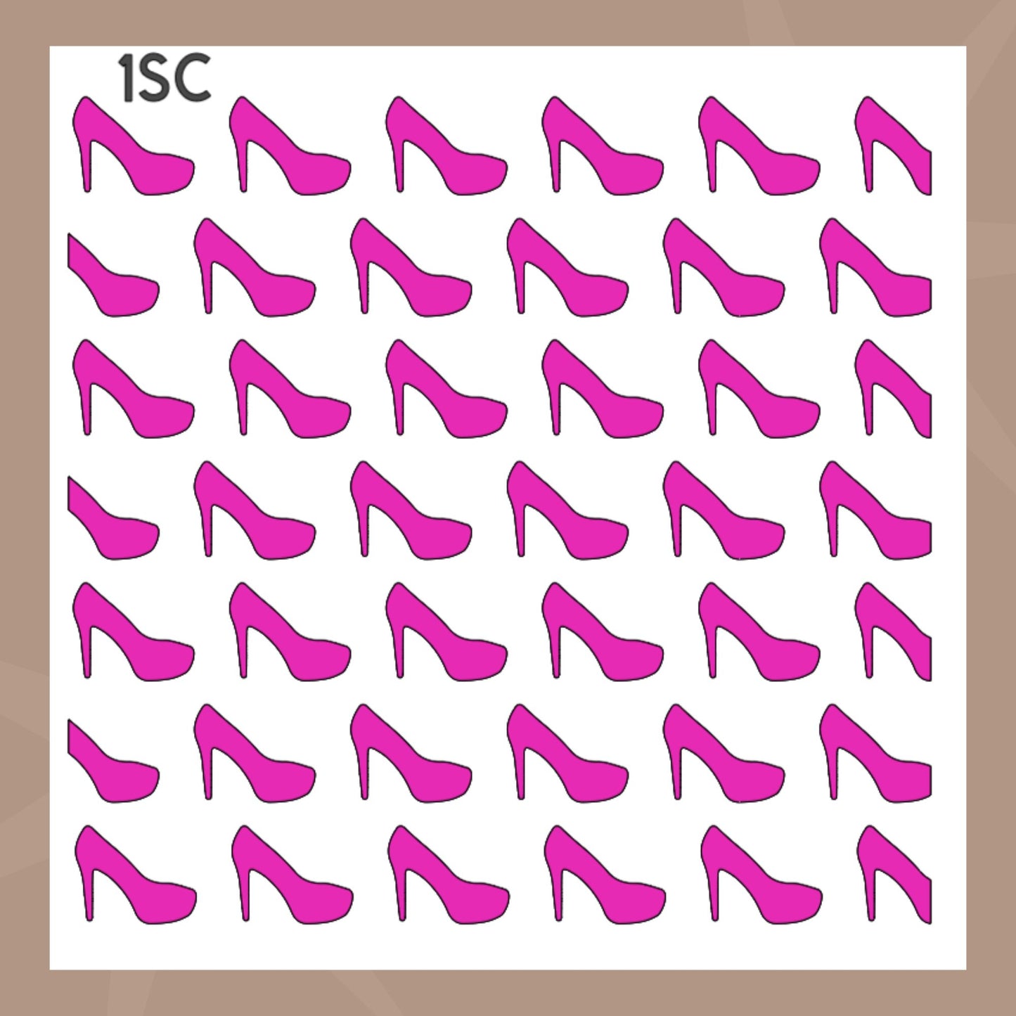 Shoes Background Cookie Stencil