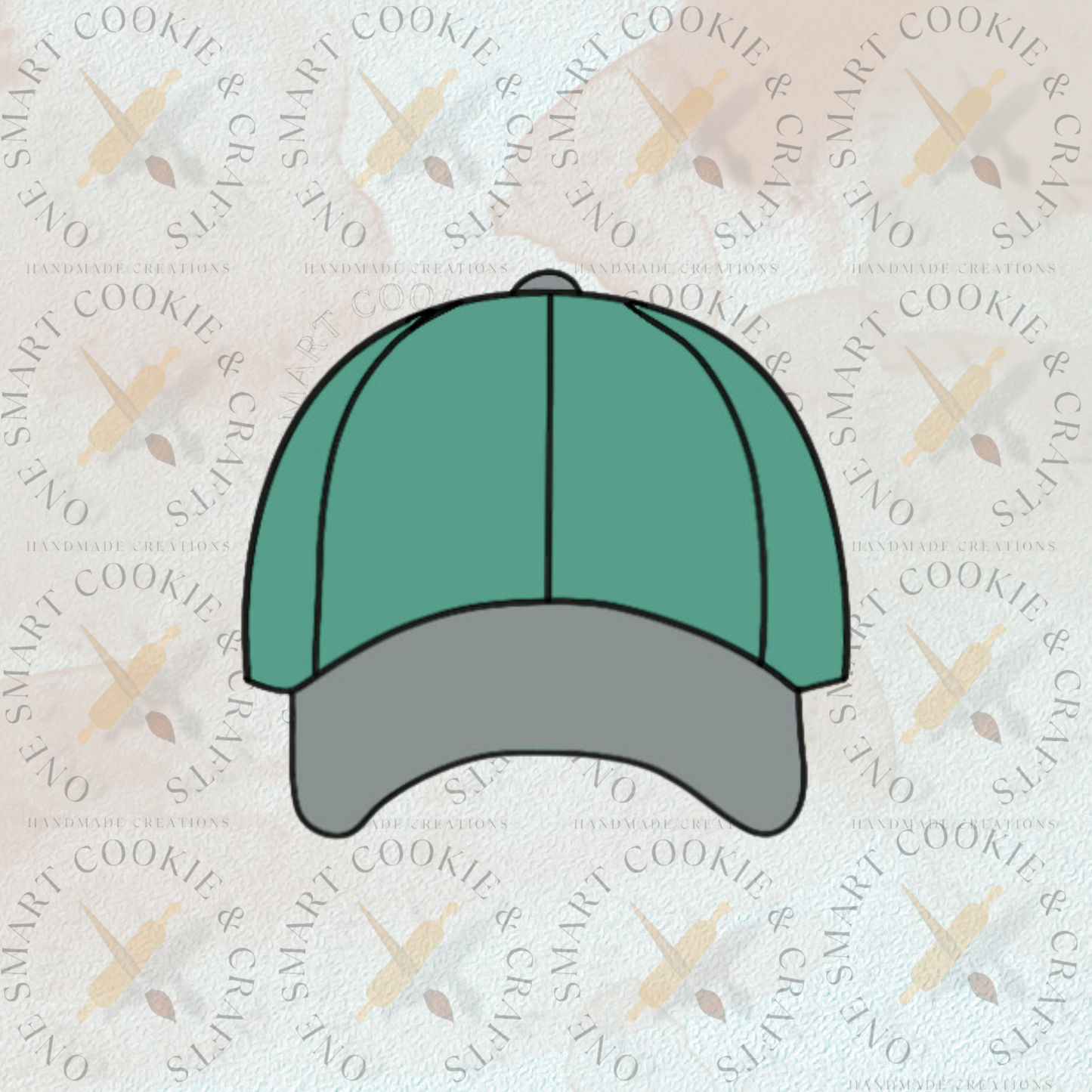 Cortador de galletas con gorra de béisbol
