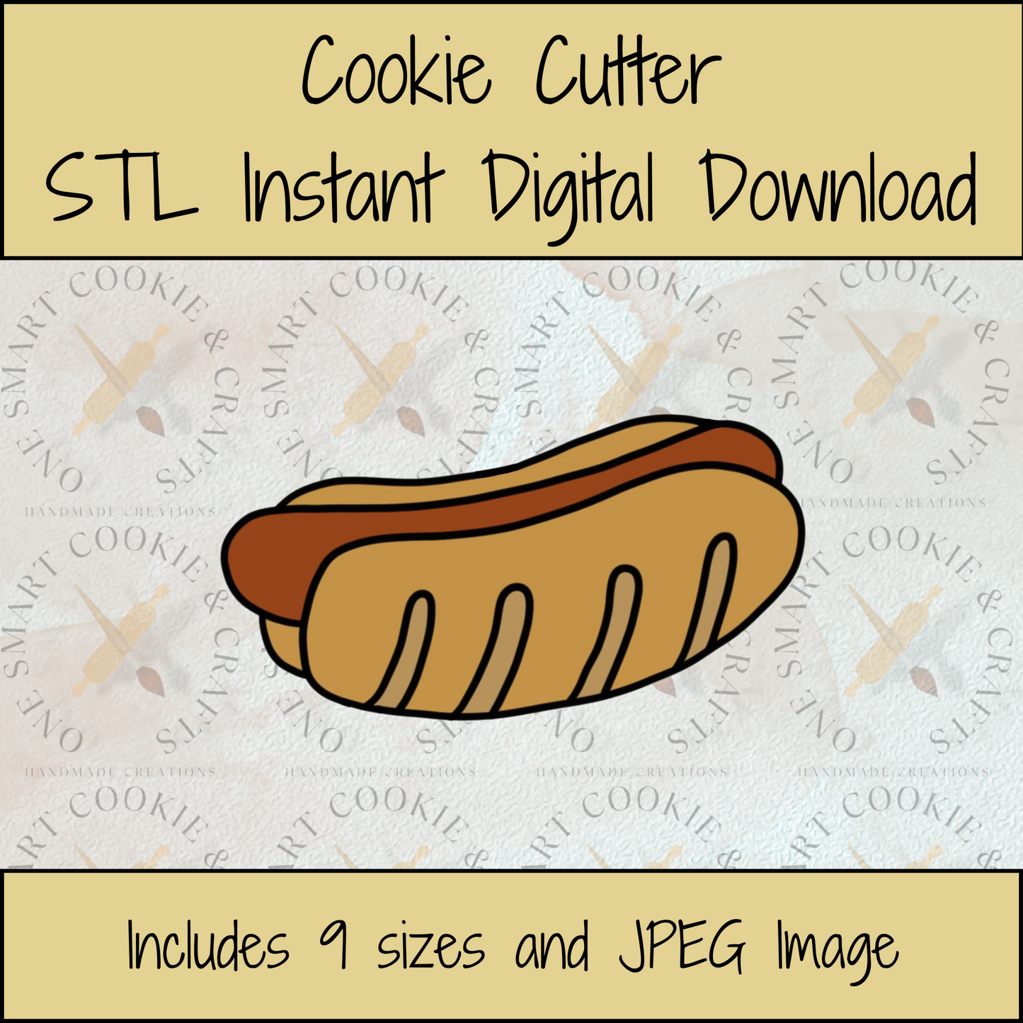 Hotdog Cookie Cutter STL File