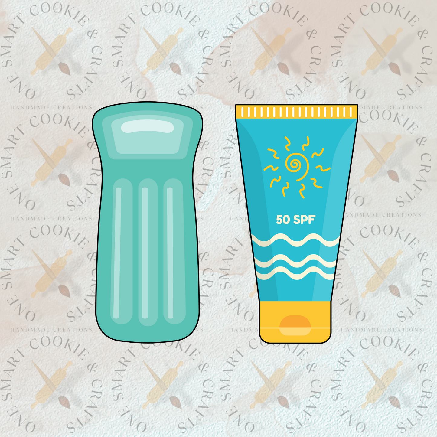 Sunscreen & Pool Floaty Cookie Cutter