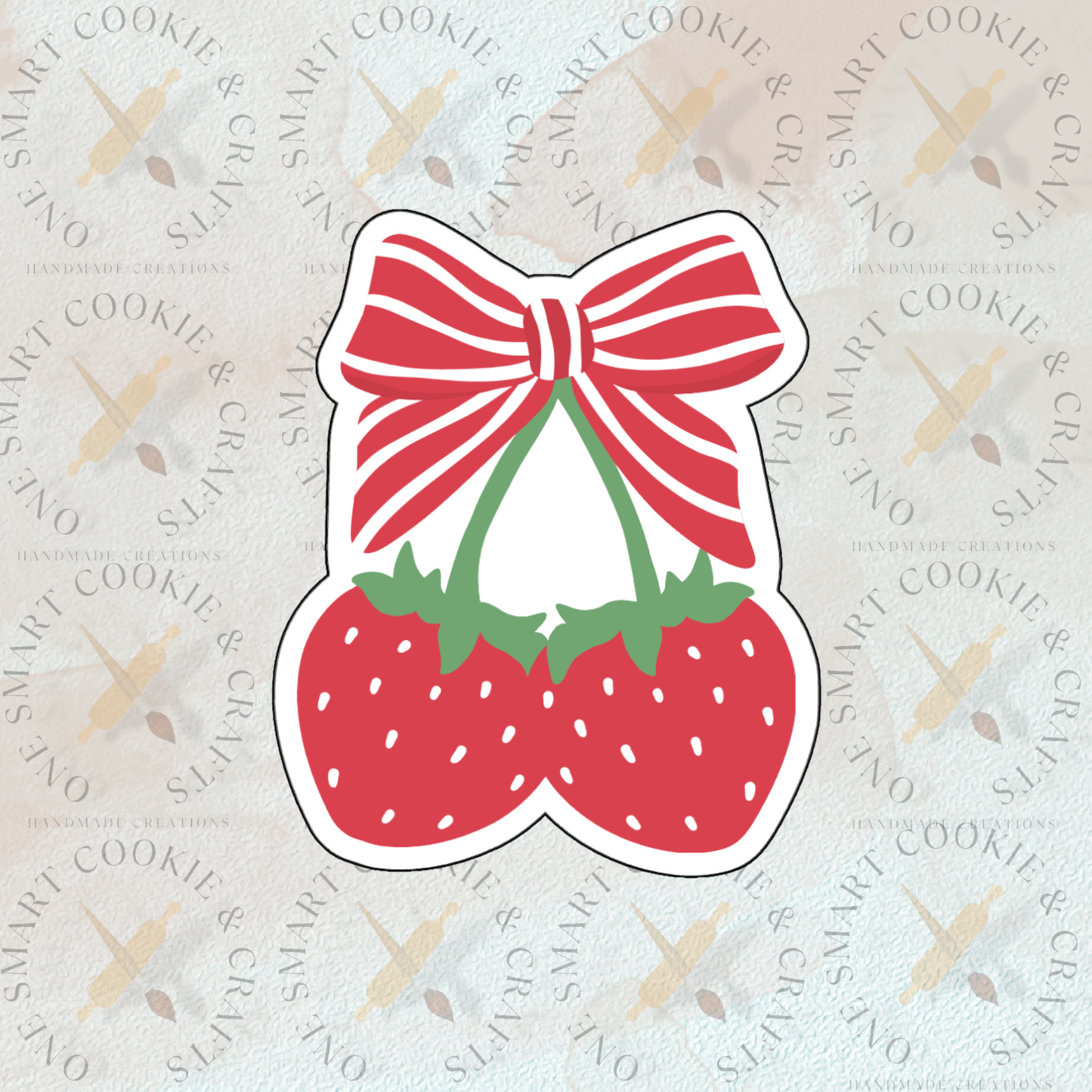 Strawberry with Bow Cookie Cutter