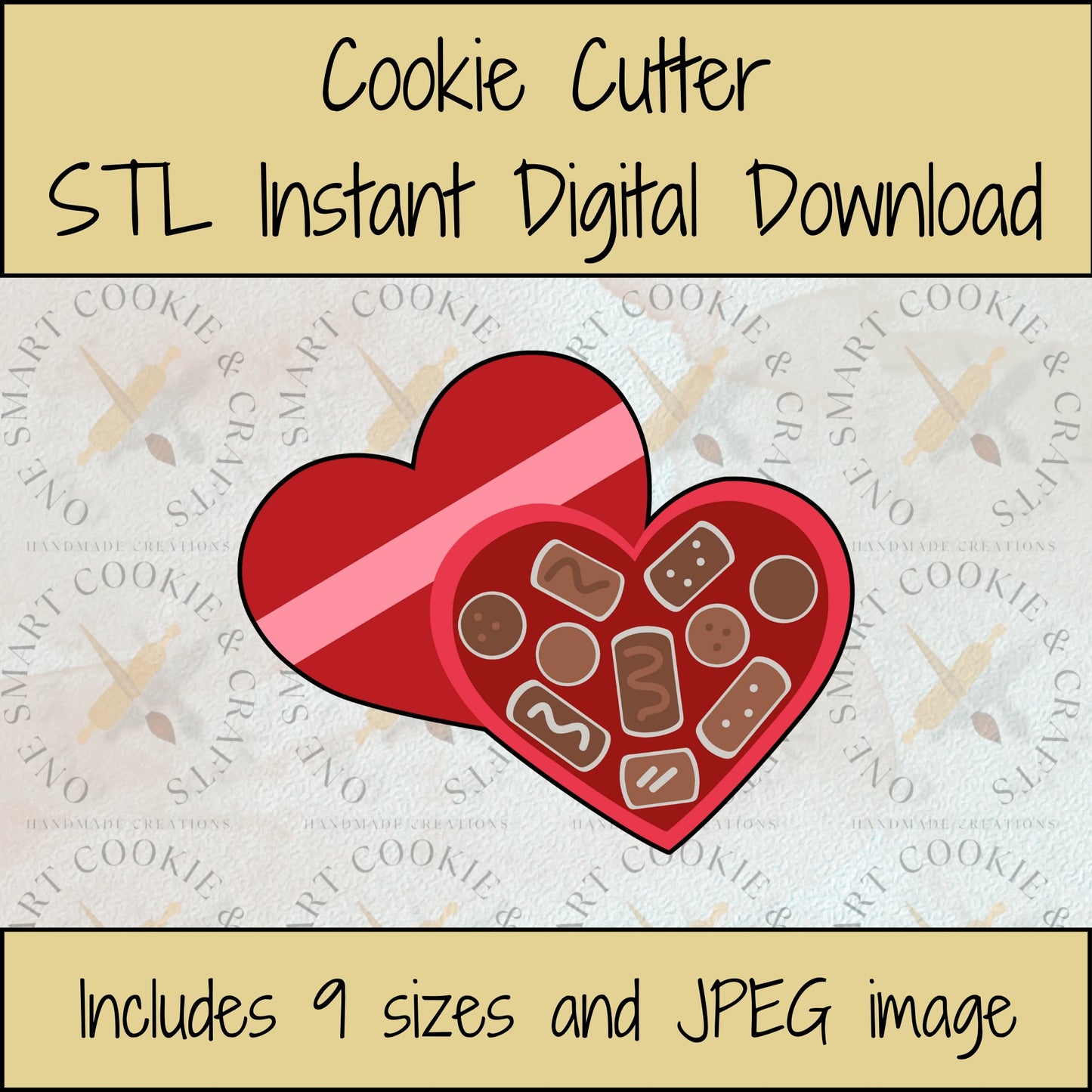Double Heart Cookie Cutter STL File
