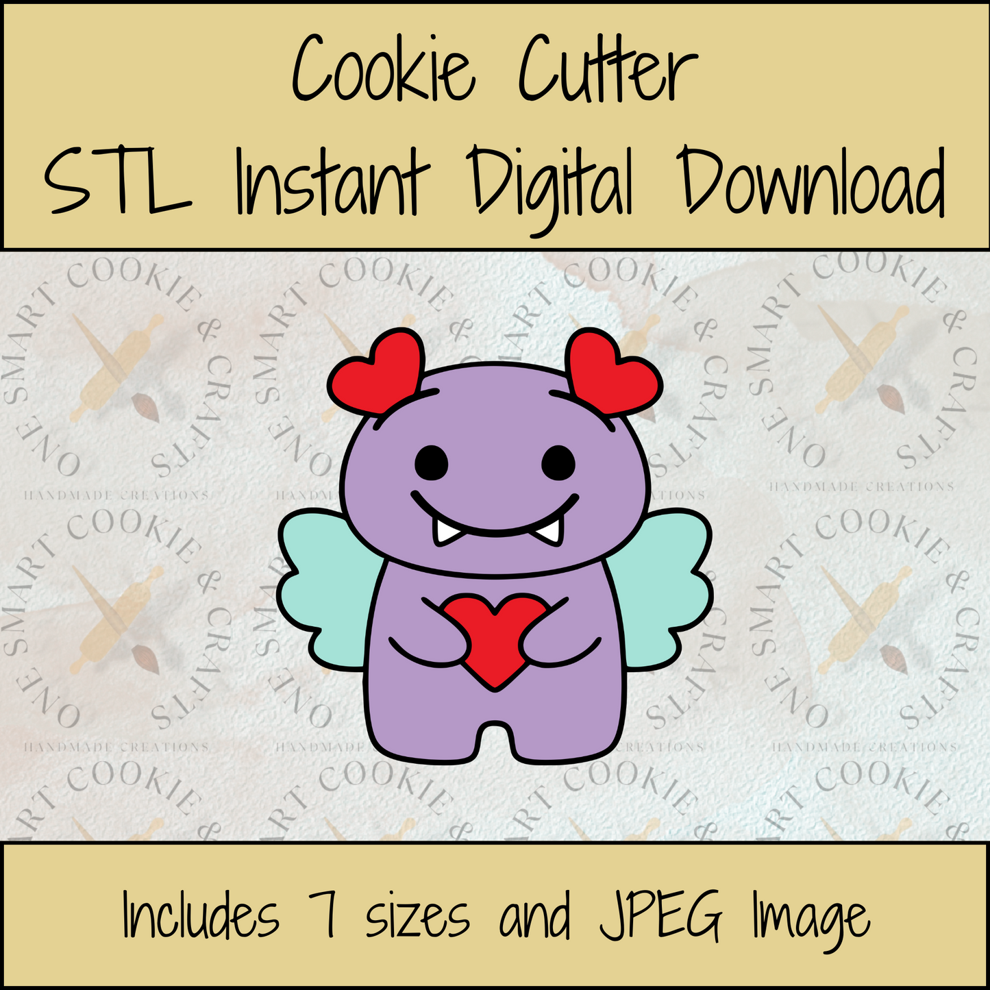 Love Monster Cookie Cutter STL