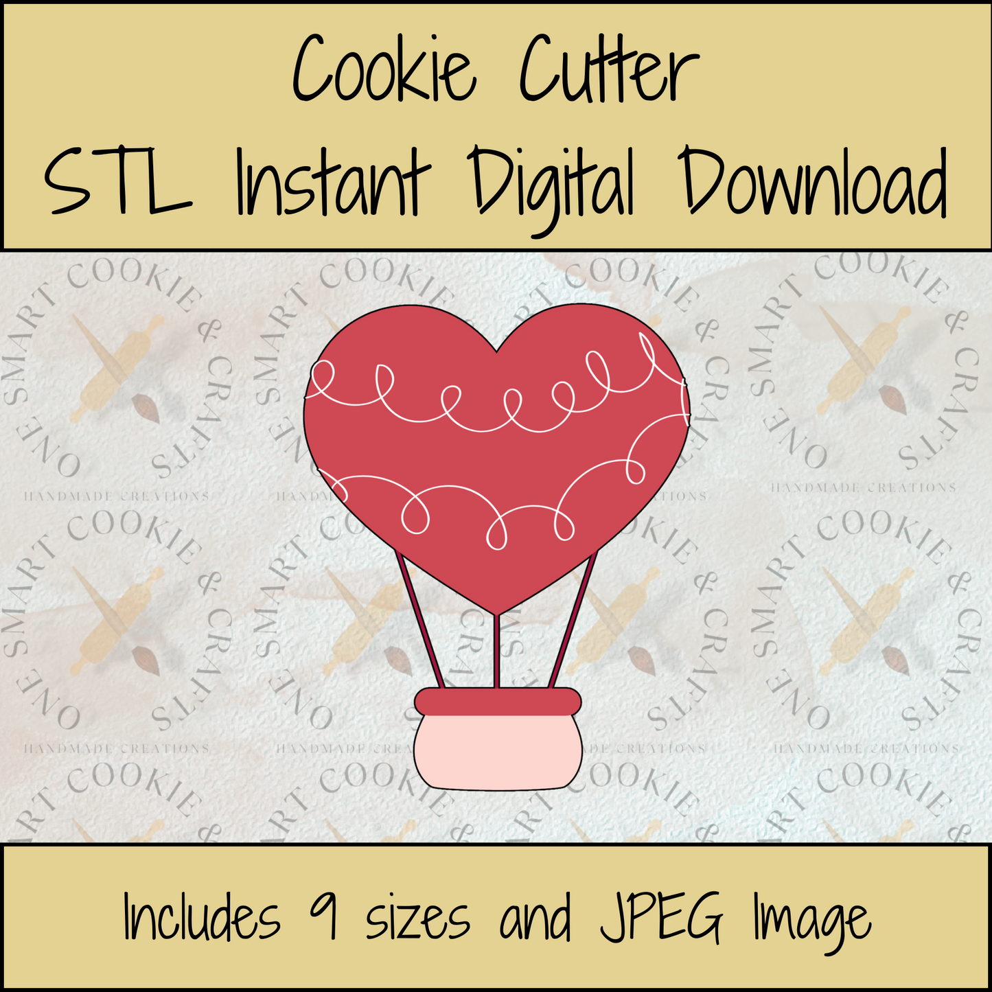 Hot Air Balloon Cookie Cutter STL File