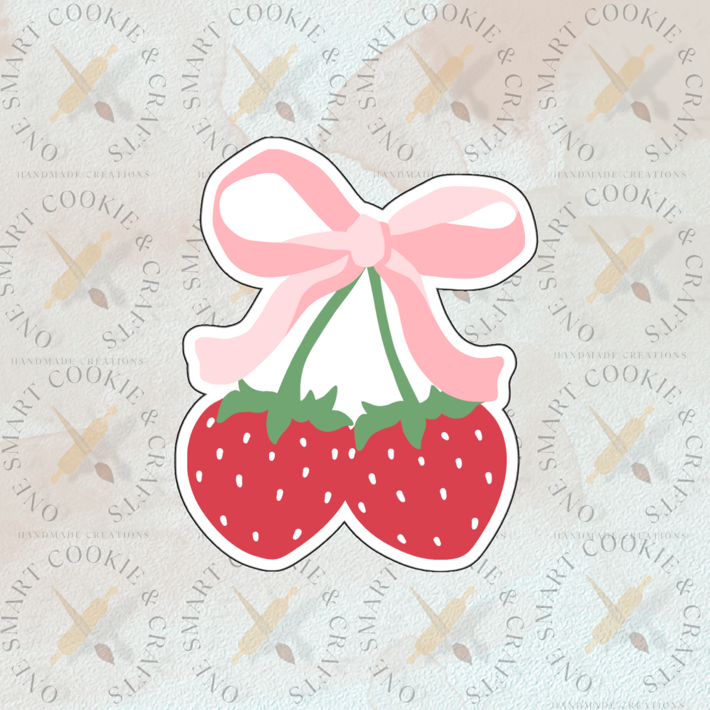 Strawberry with Bow Cookie Cutter
