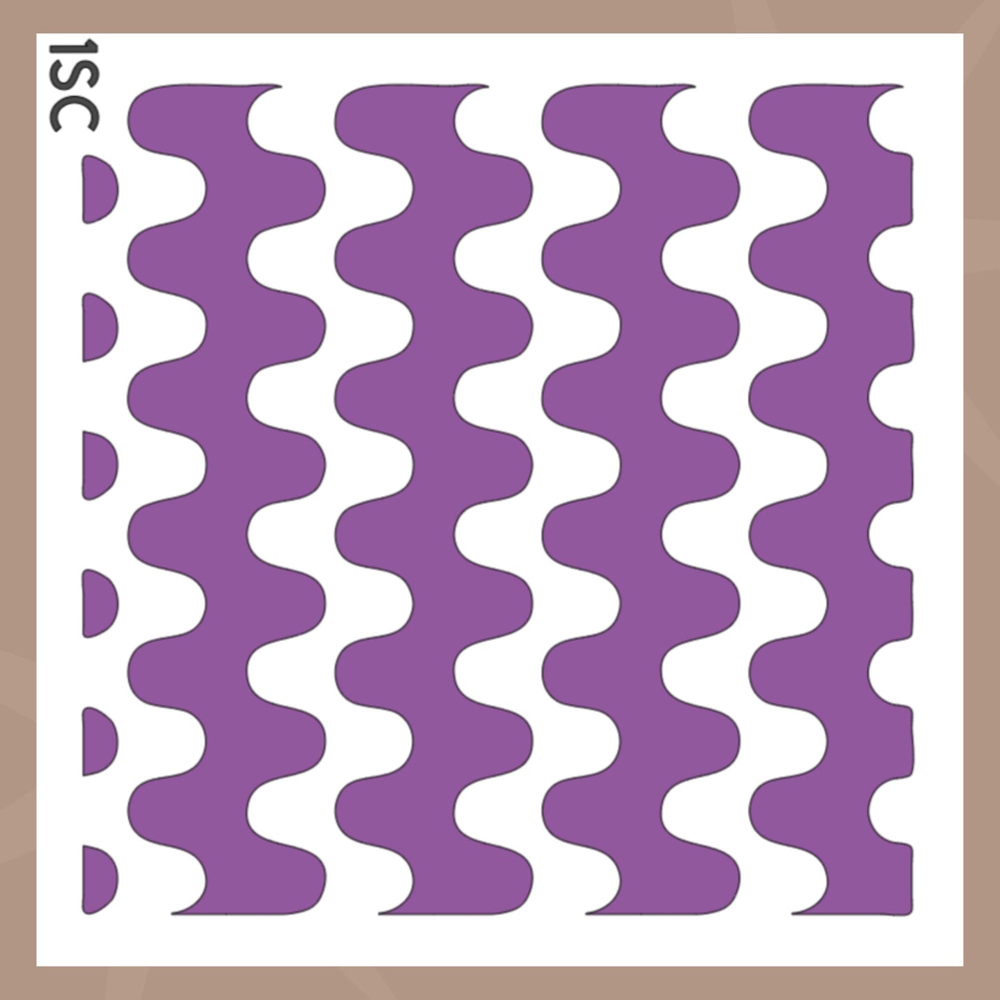 Wavy Background Cookie Stencil