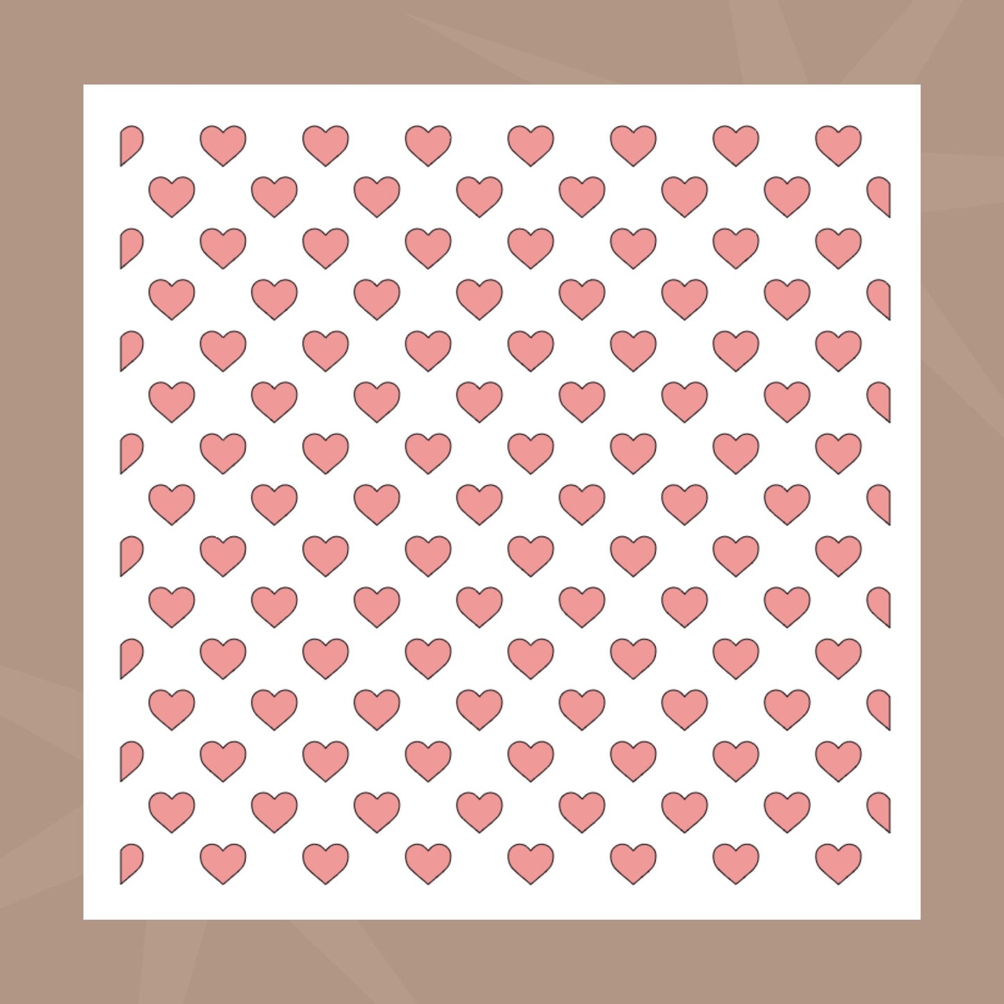 Plantilla de galleta de fondo de corazón