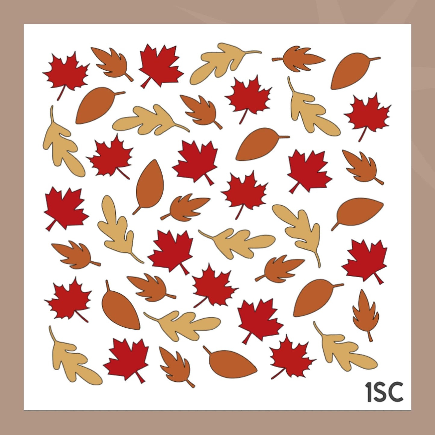 Plantilla de galleta de hojas de otoño
