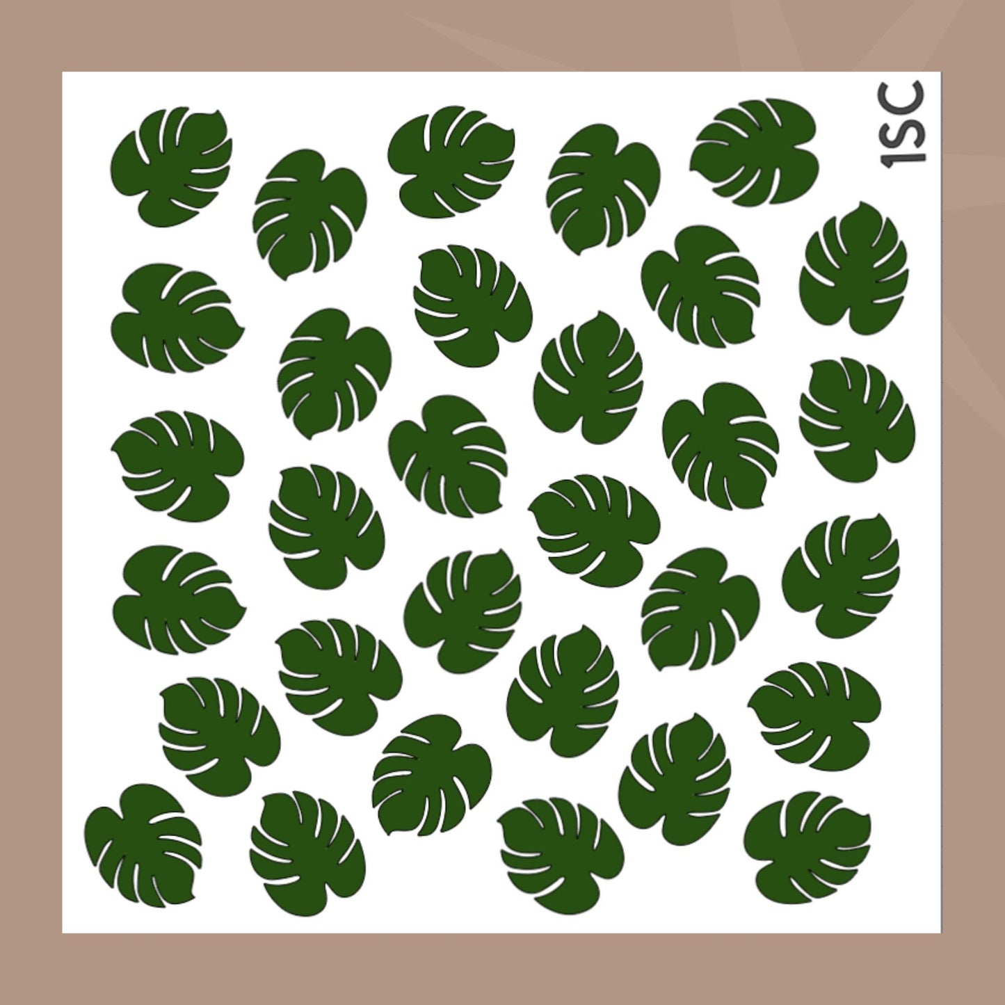 Plantilla de galleta de fondo de hoja
