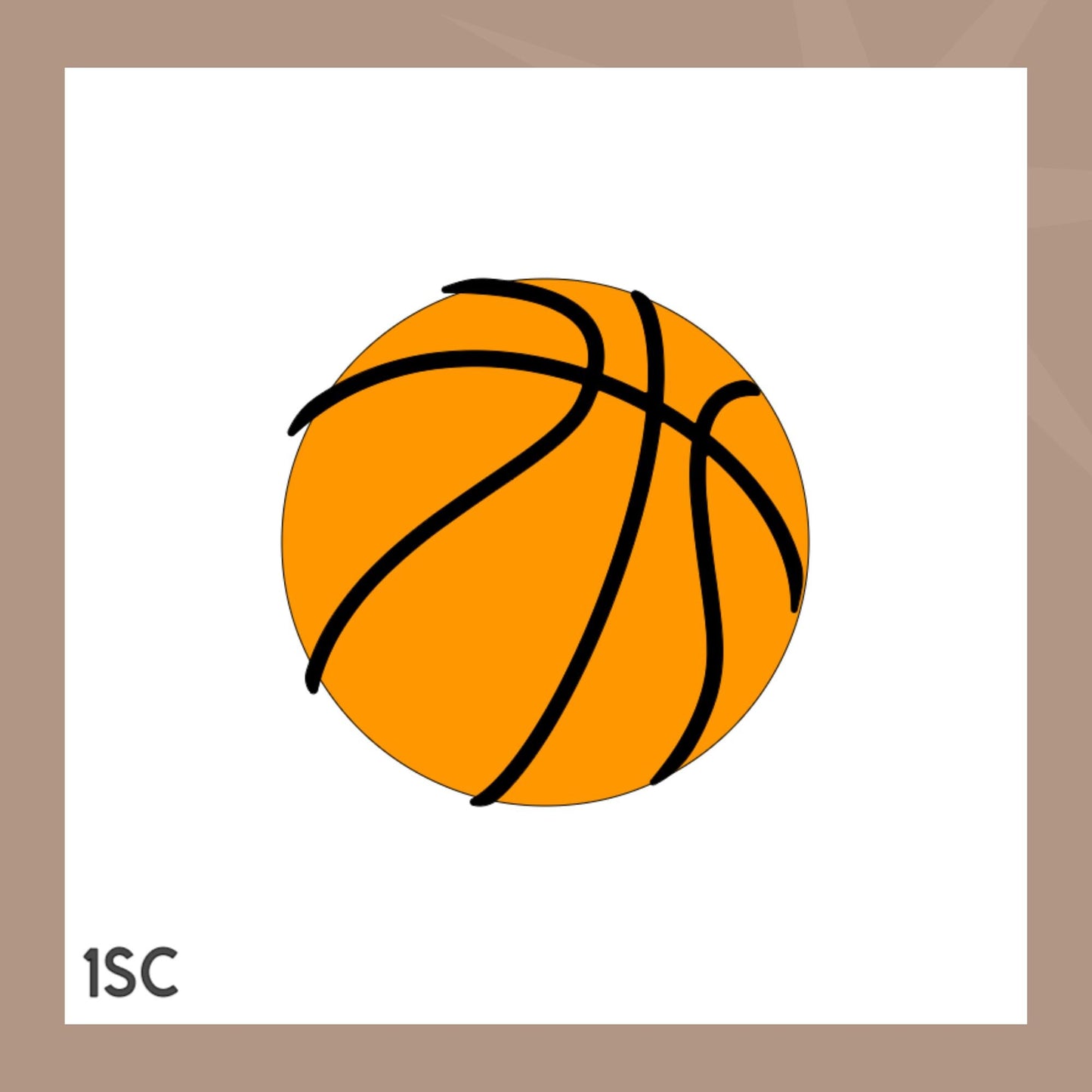 Basketball Stitches Cookie Stencil