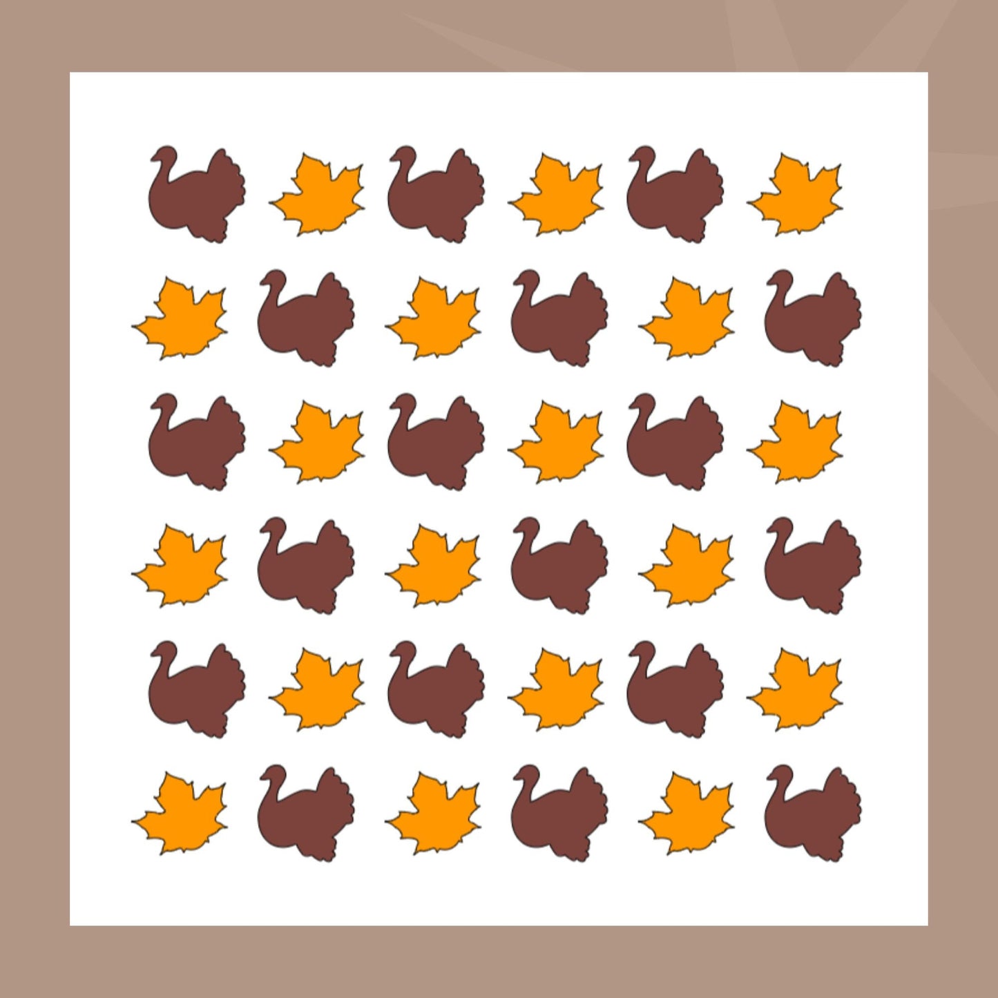 Turkey Background Cookie Stencil