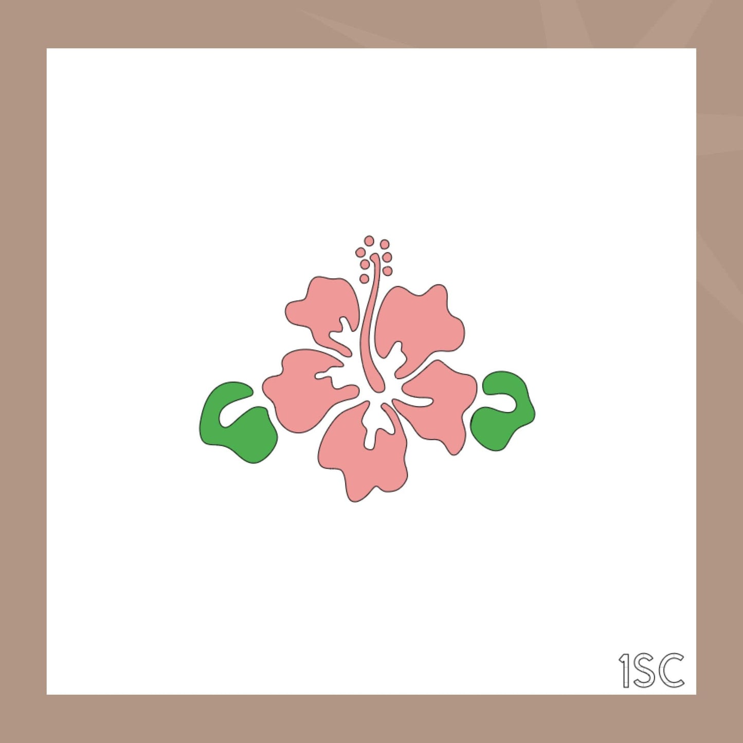 Plantilla de galleta de flor de hibisco