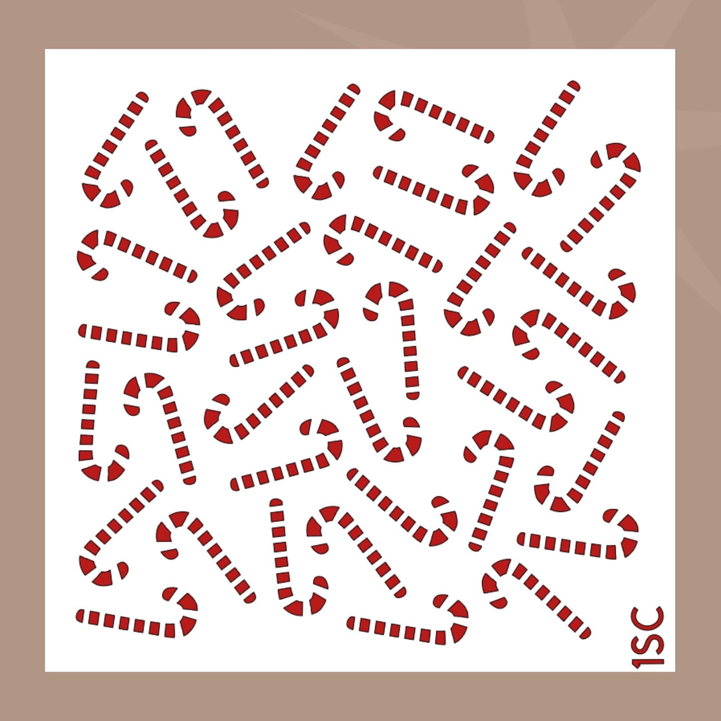 Candy Cane Background Stencil