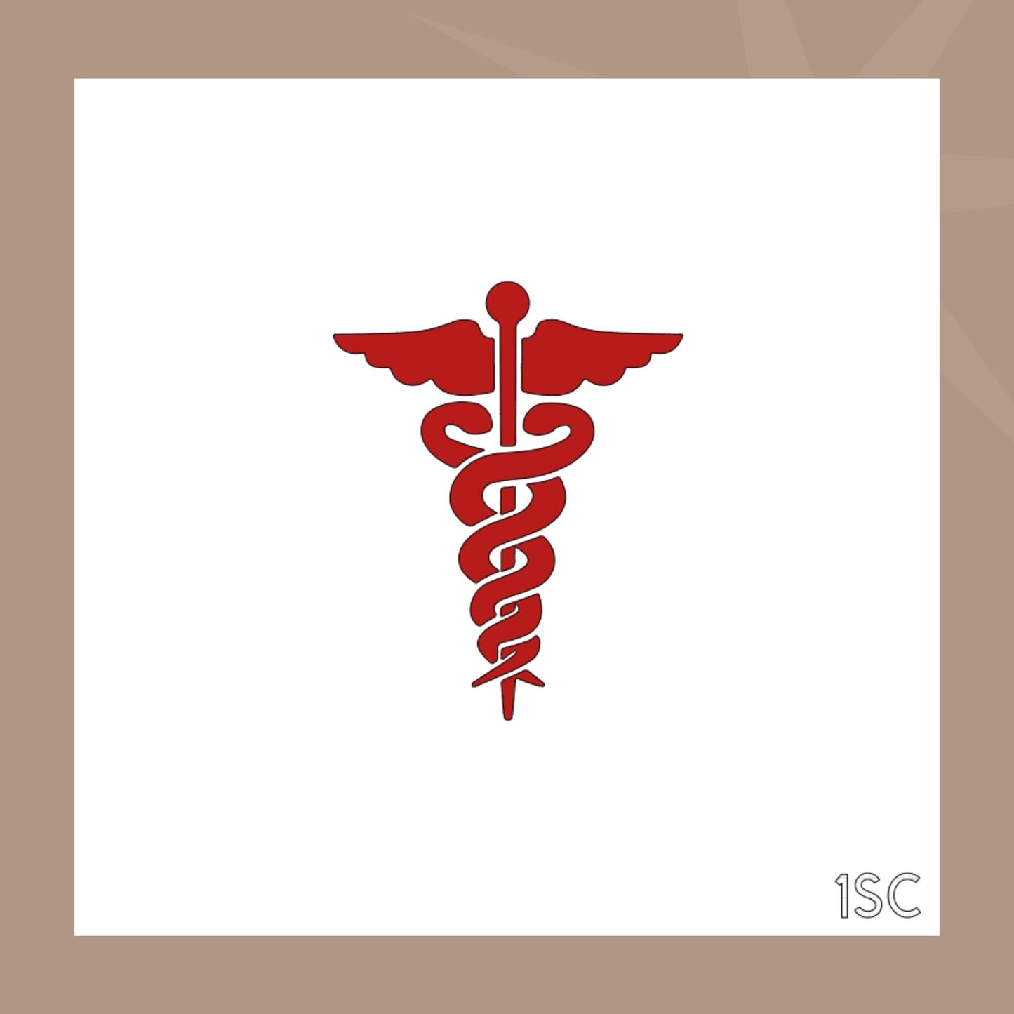 Plantilla de galleta de caduceo médico