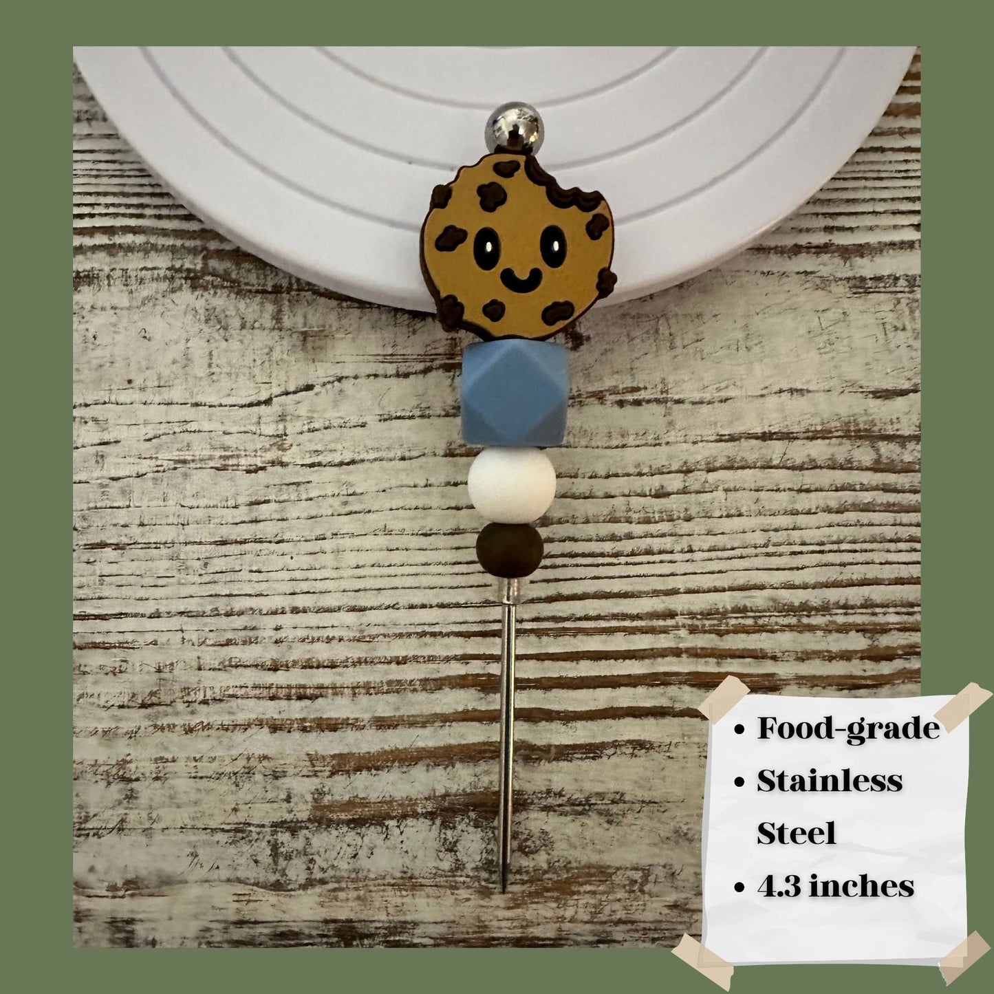 Escribano de galletas con cuentas