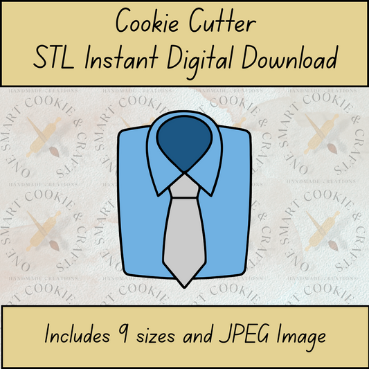 Shirt and Tie Cookie Cutter STL File