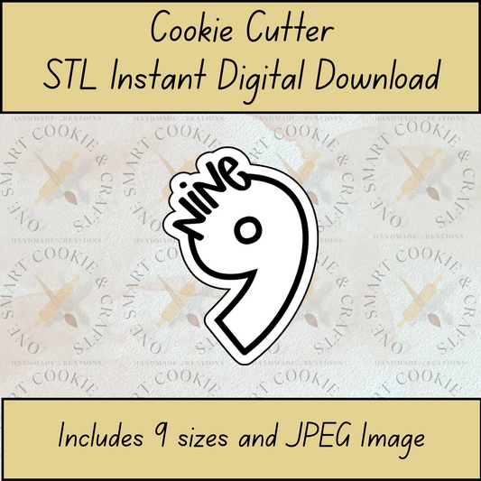 9 Cookie Cutter STL File