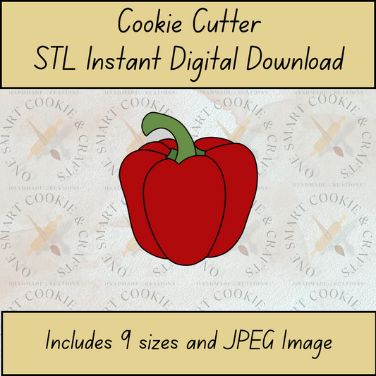 Bell Pepper Cookie Cutter STL File