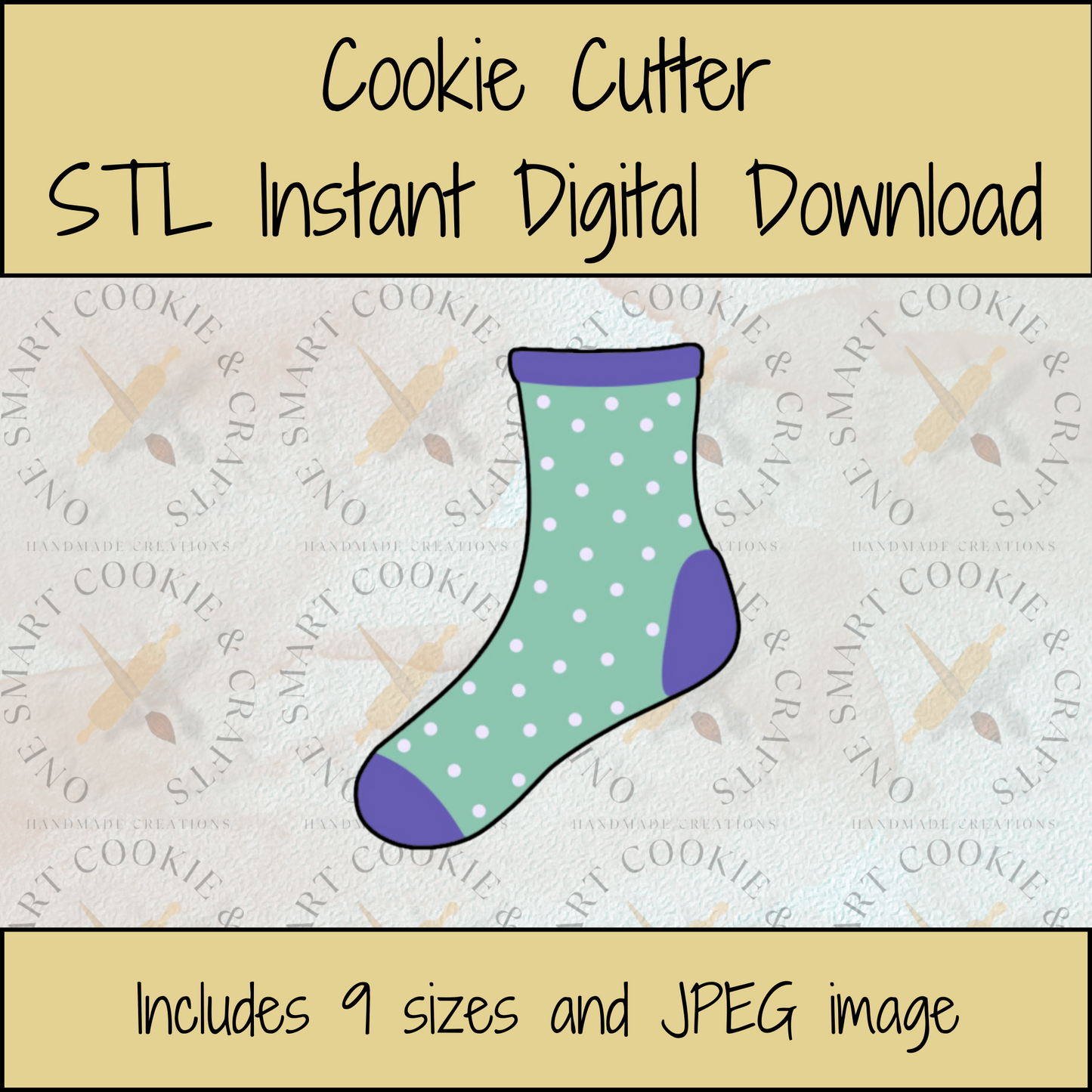 Sock Cookie Cutter STL File