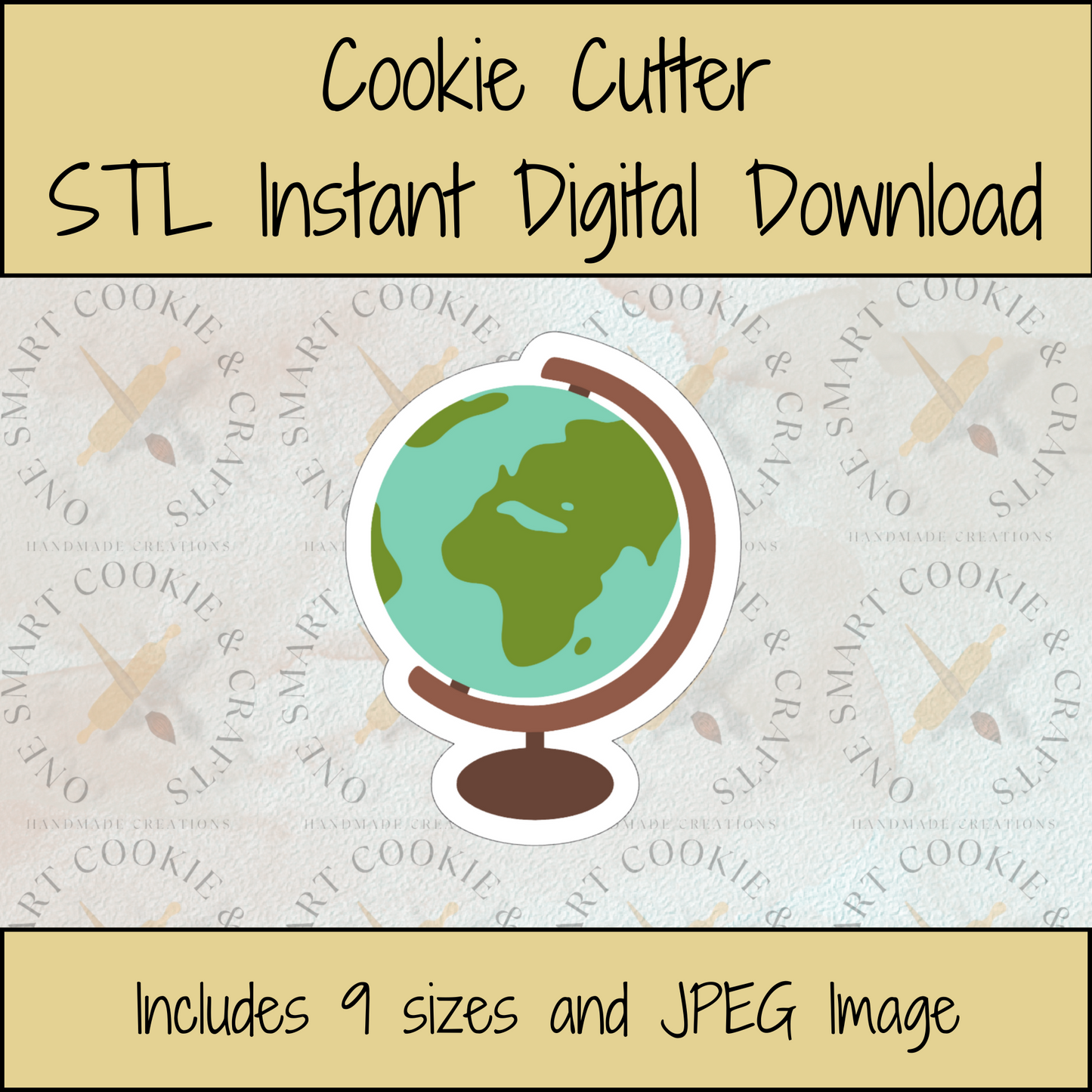 Globe Cookie Cutter STL File