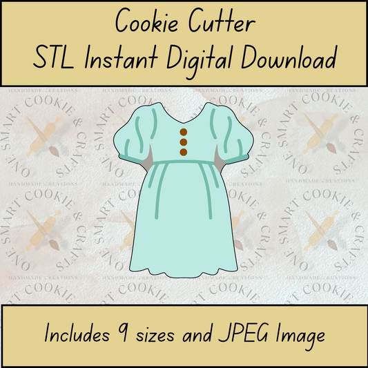 Dress Cookie Cutter STL File