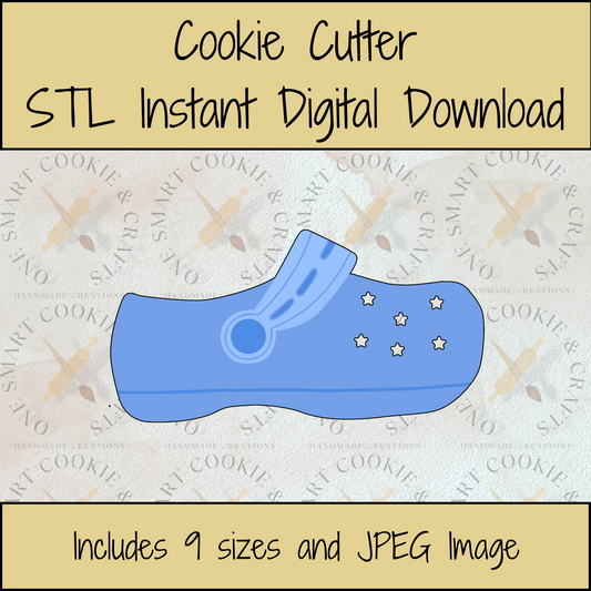 Croc Shoe Cookie Cutter STL File
