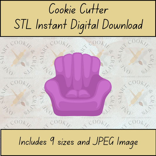 Blow Up Chair Cookie Cutter STL File