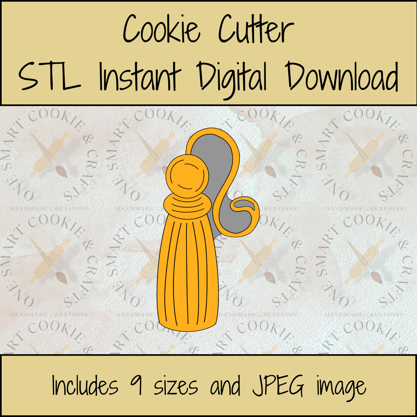 Graduation Tassel Cookie Cutter STL File