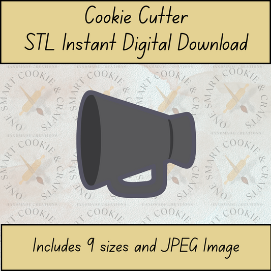 Megaphone Cookie Cutter STL File
