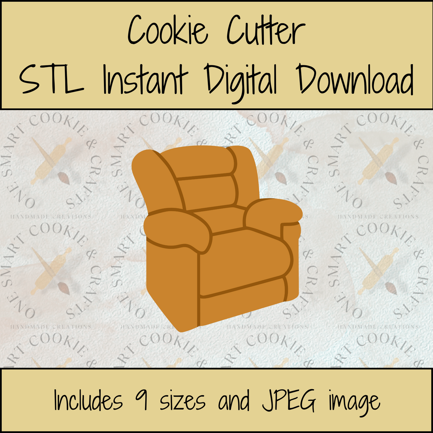 Recliner Cookie Cutter STL File