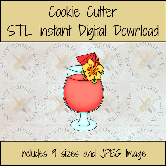 Tropical Drink Cookie Cutter STL File