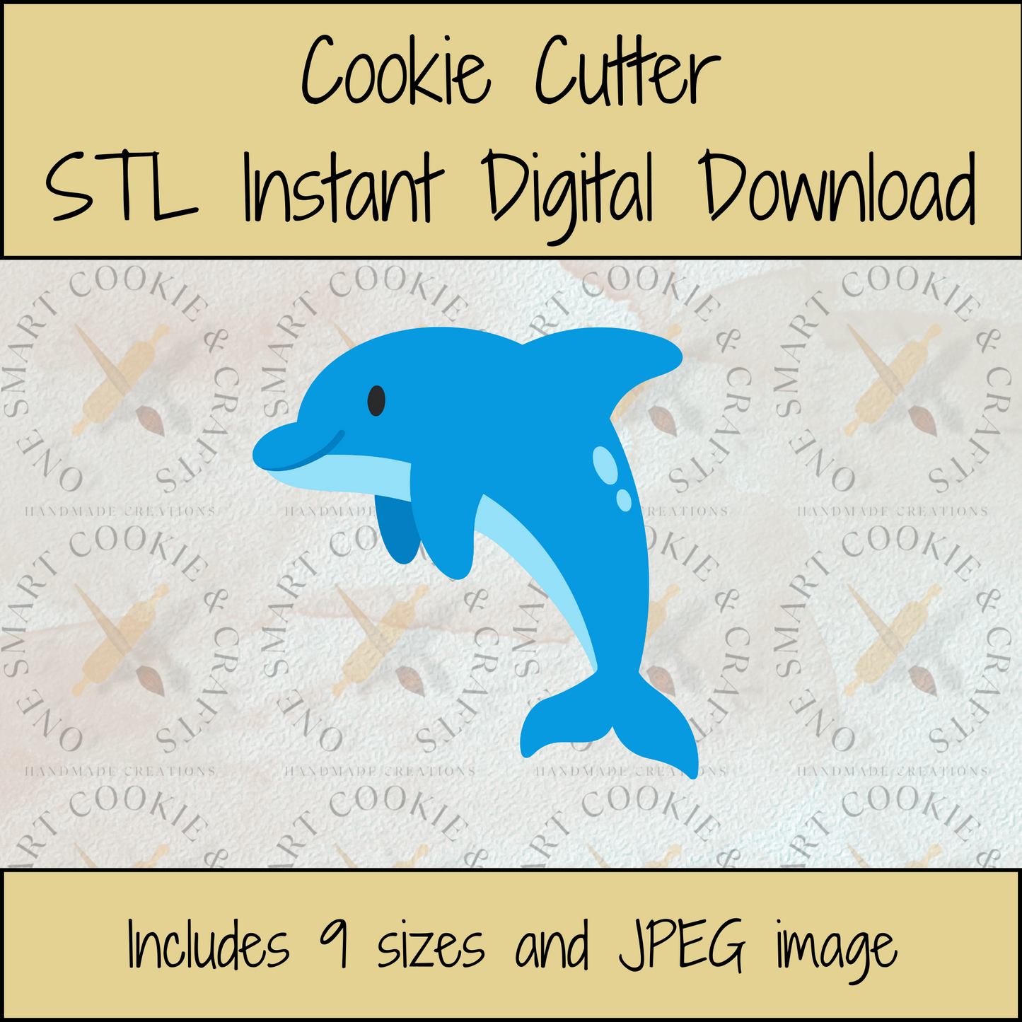 Dolphin Cookie Cutter STL File