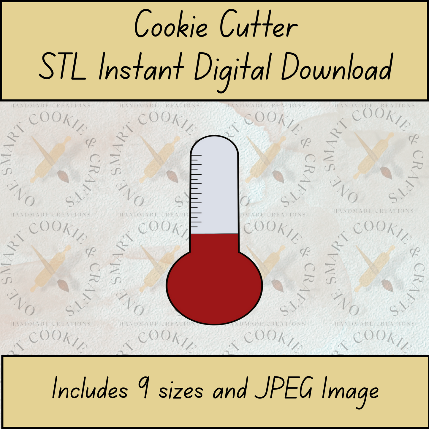 Thermometer Cookie Cutter STL File