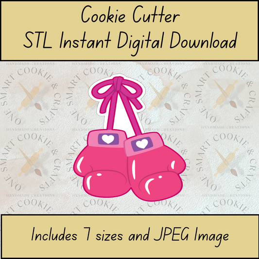 Boxing Gloves Cookie Cutter STL File