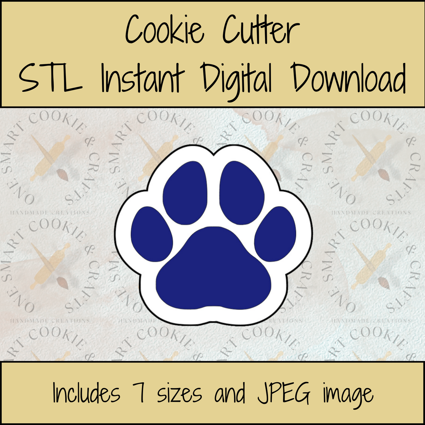 Paw Cookie Cutter STL File