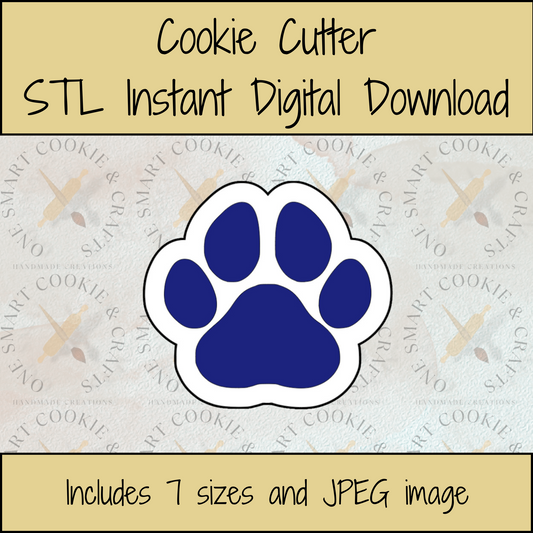 Paw Cookie Cutter STL File