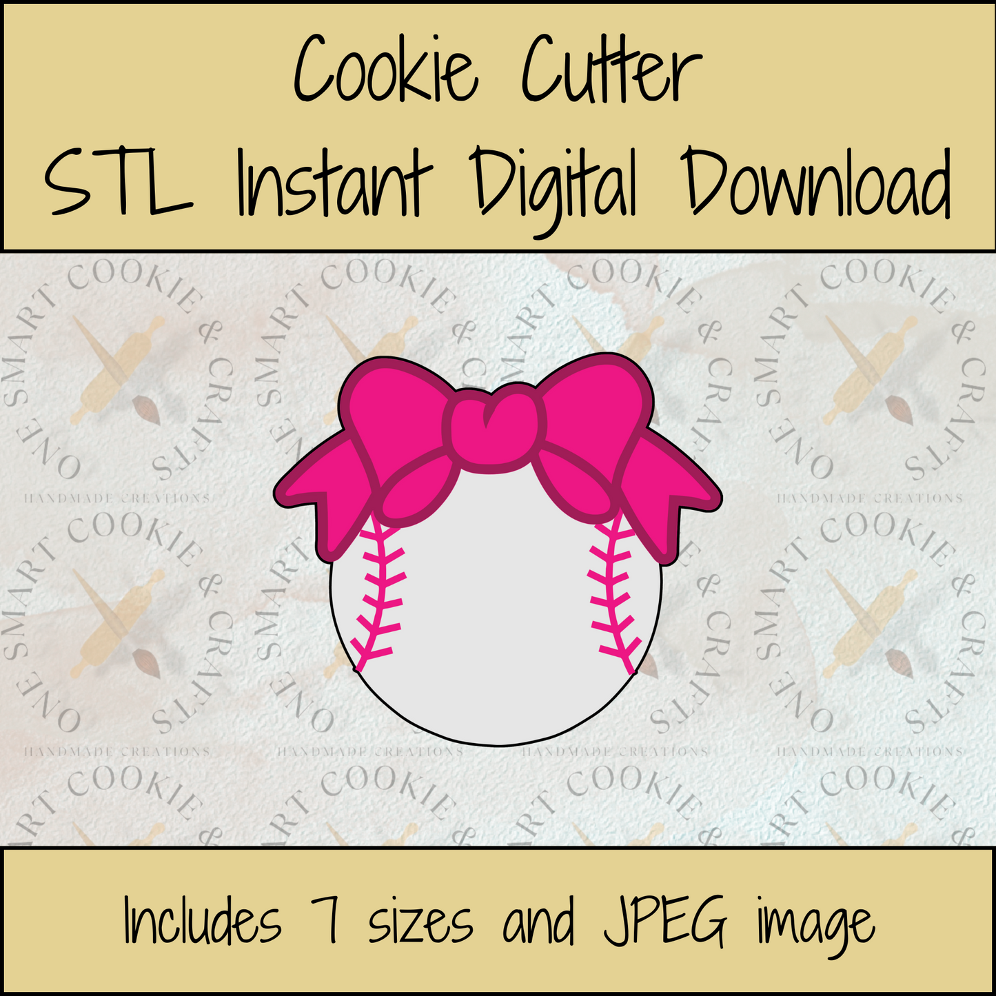 Baseball Cookie Cutter STL File