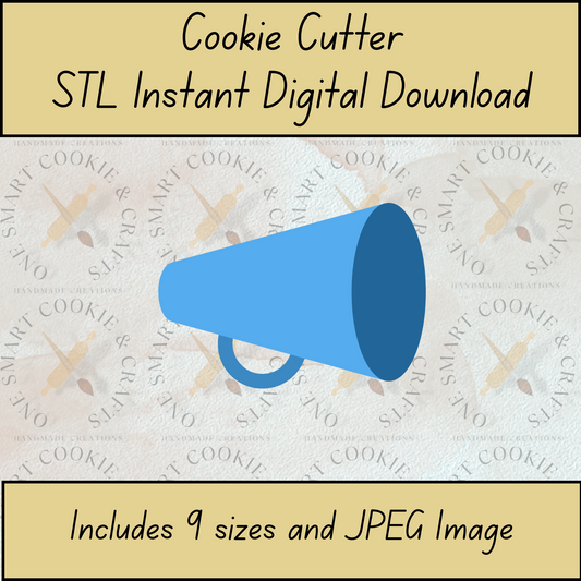 Megaphone Cookie Cutter STL File