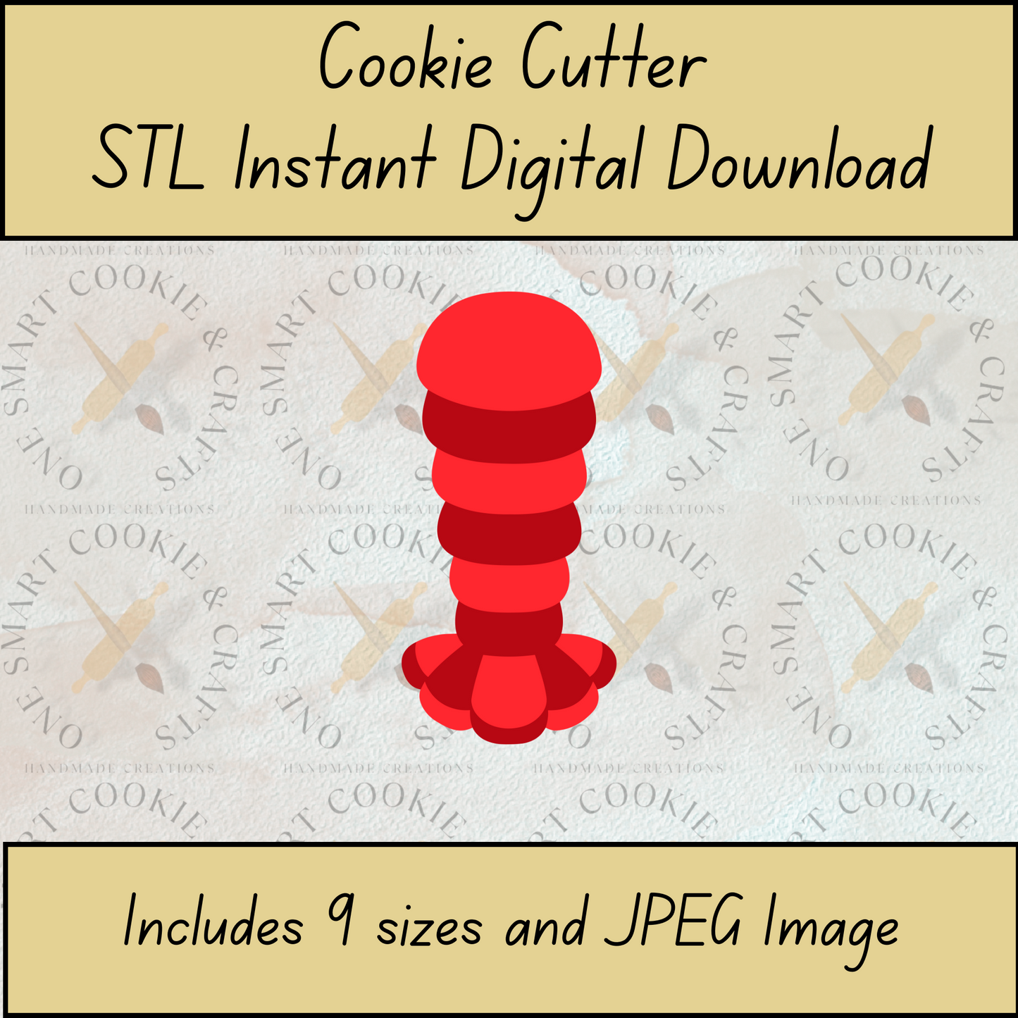 Lobster Tail Cookie Cutter STL File