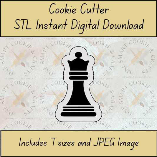 Chess Queen Cookie Cutter STL File