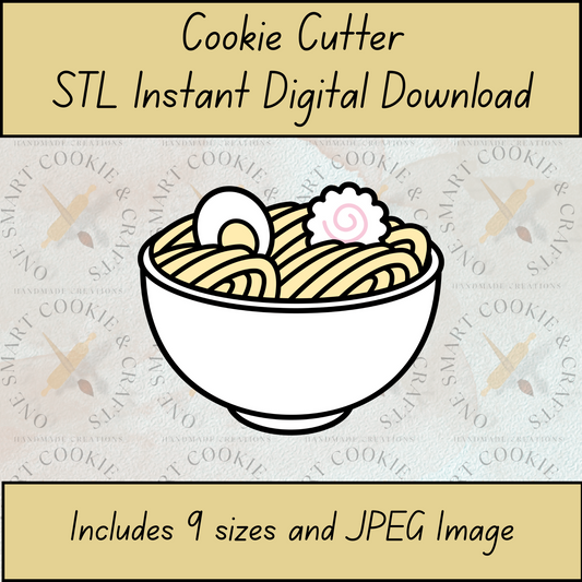 Bowl of Noodles Cookie Cutter STL File